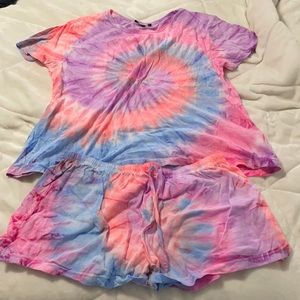 Tie dye pajama set